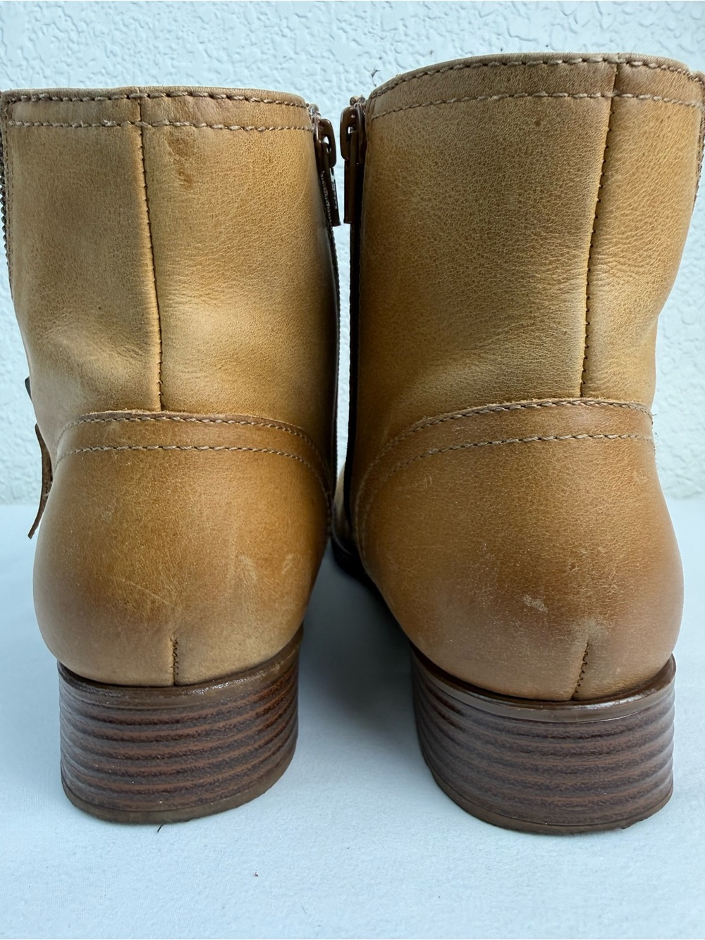 Comfortiva | Leather Ankle Booties | Leopard Zip Accent | 9W - Picture 6 of 13